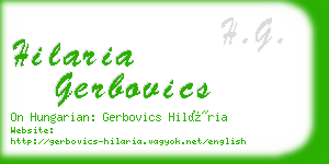 hilaria gerbovics business card